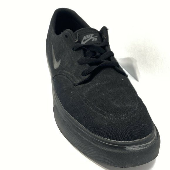 Nike SB Zoom Mens Skate Shoes Solid Black 729825-005 Size 12.5 Barely Worn - Picture 1 of 7